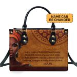 Kaleidoscope Of Beauty - Personalized Leather Handbag Sb01