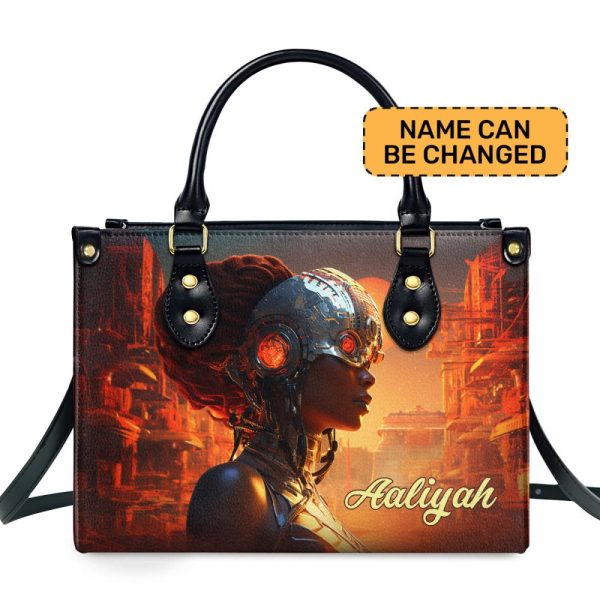 Afrofuturism03 - Personalized Leather Handbag Sb116