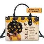 She Is - Personalized Leather Handbag Sb12
