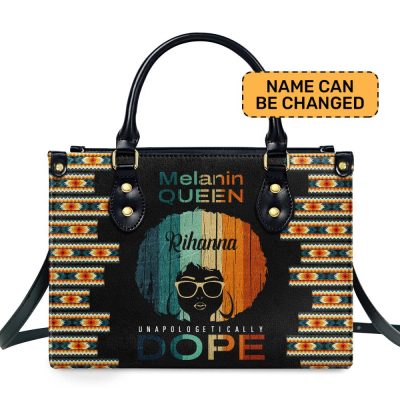 Melanin Queen - Personalized Leather Handbag Sb31