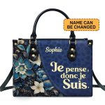 Je Pense, Donc Je Suis - Personalized Leather Handbag Sb605