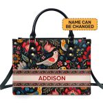 Flower - Four Seasons - Personalized Leather Handbag Stb117