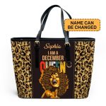 I Am A Queen - Personalized Leather Totebag