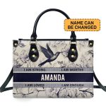 Humming Bird - Four Seasons - Personalized Leather Handbag Stb121