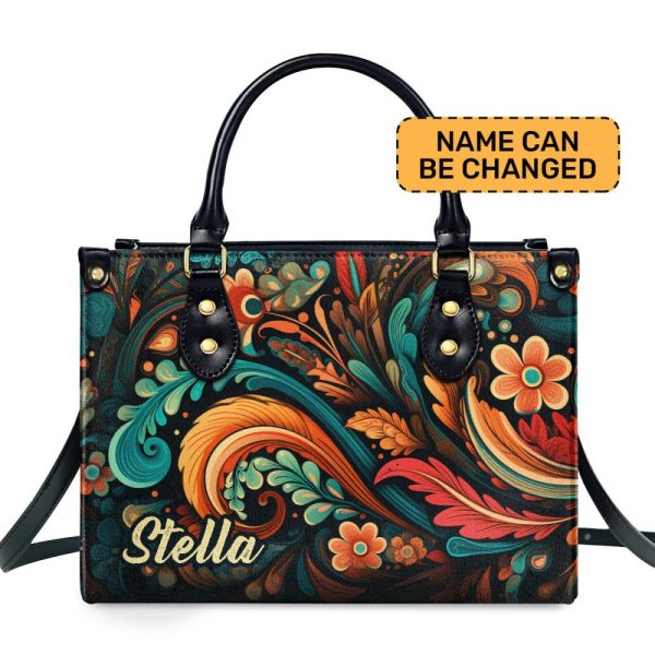 Bloom - Personalized Leather Handbag Stb127