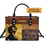 Have Faith In What Will Be - Personalized Leather Handbag Stb13