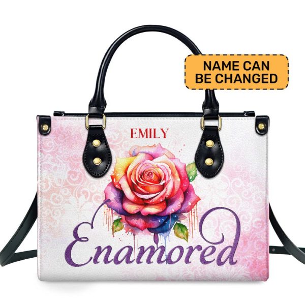 Enamored - Personalized Leather Handbag - Stb140