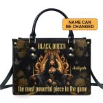 Black Queen - Personalized Leather Handbag Stb150