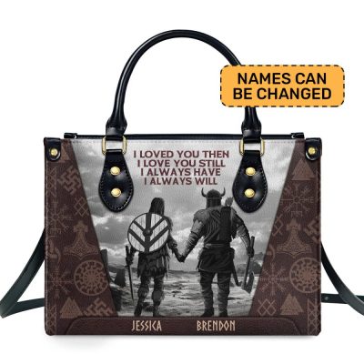 I Always Will - Personalized Leather Handbag Stb157