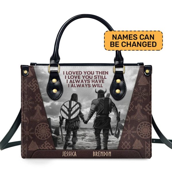 I Always Will - Personalized Leather Handbag Stb157