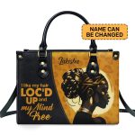 I Like My Hair Loc'D Up - Personalized Leather Handbag Stb39