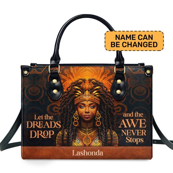 Let The Dreads Drop - Personalized Leather Handbag Stb40