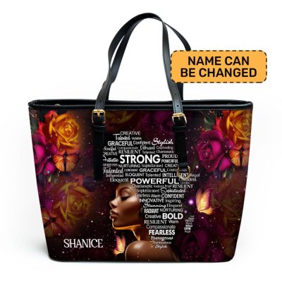 Afro Map - Personalized Leather Totebag