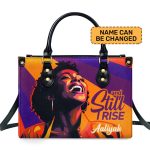 And Still I Rise - Personalized Leather Handbag Stb49B