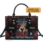 From The First Kiss Till The Last Breath - Personalized Leather Handbag Mb70