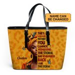 I Am The Storm - Personalized Leather Totebag