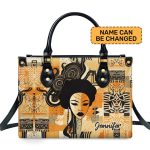 Black Origin Art - Personalized Leather Handbag Stb50