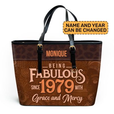 Being Fabulous - Personalized Leather Totebag