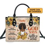 God Says Just Remember Me - Personalized Leather Handbag Sblhblm1402Ta