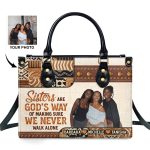 We Never Walk Alone - Personalized Leather Handbag
