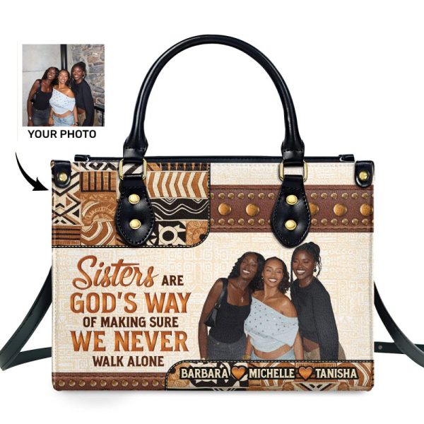 We Never Walk Alone - Personalized Leather Handbag