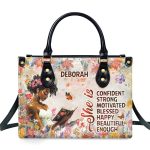 She Is Beautiful - Personalized Leather Handbag