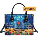 On Ne Voit Bien Qu’Avec Le Coeur - Personalized Leather Hand Bag Sblhbt67