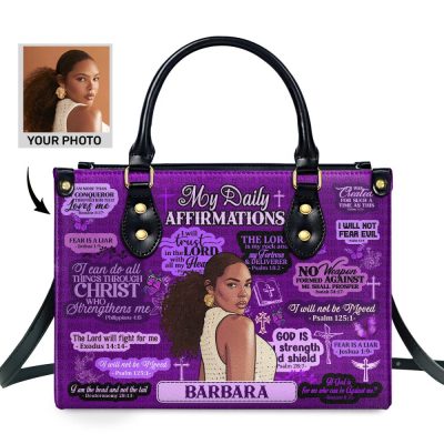 My Daily Affirmations - Personalized Leather Handbag