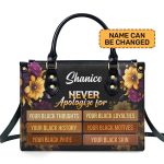 Never Apologize For - Personalized Leather Hand Bag Stb78