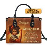 We Can Do It - Personalized Leather Handbag Stb163