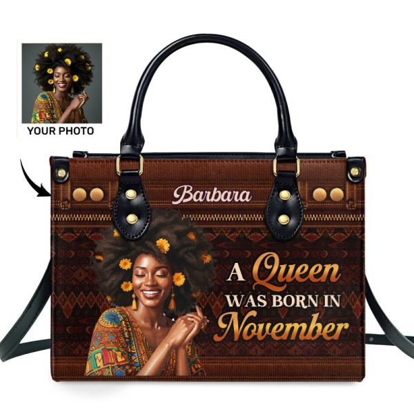 Black Queen - Personalized Leather Handbag