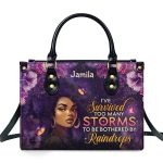 I'Ve Survived Too Many Storms - Personalized Leather Handbag