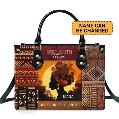 Melanin Magic - Personalized Leather Handbag Mb06
