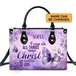 I Can Do All Things Through Christ Who Strengthens Me - Personalized Leather Handbag Sblhbtn01