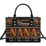 My Greatest Blessings Call Me - Personalized Leather Handbag