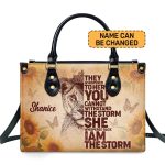 I Am The Storm - Personalized Leather Handbag Stb178