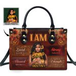 I Am - Personalized Leather Handbag