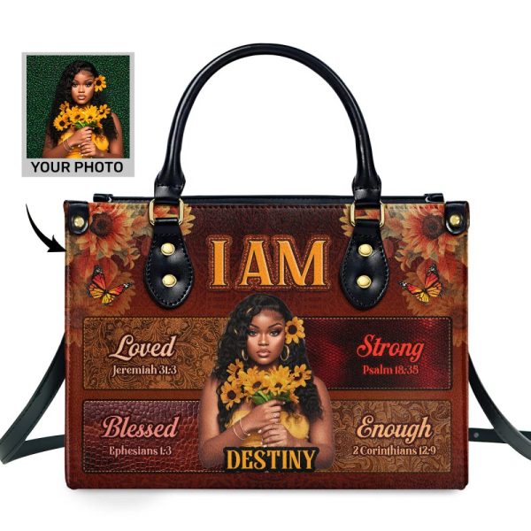 I Am - Personalized Leather Handbag