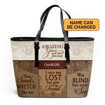 Amazing Grace - Personalized Leather Totebag