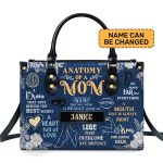 Anatomy Of A Mom - Personalized Leather Handbag Mb63B