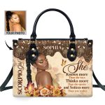 She Knows - Personalized Leather Handbag