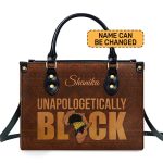 Unapologetically Black - Personalized Leather Handbag Stb167