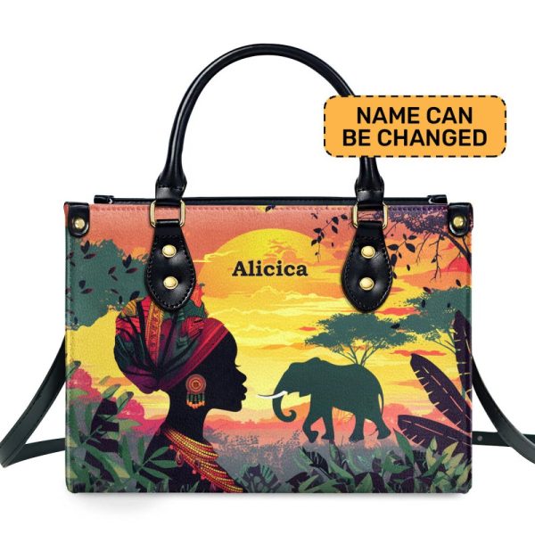 Afrocentrism 07 - Personalized Leather Handbag Sbt07
