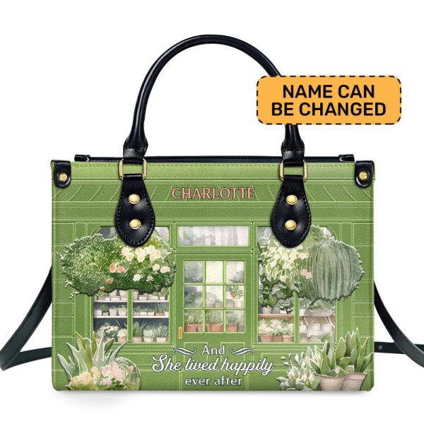 And She Lived Happily Ever After - Personalized Leather Handbag Sblhbt78