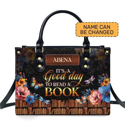 It'S A Good Day To Read A Book - Personalized Leather Handbag Sblhblm964L