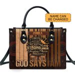 God Says I Am - Personalized Leather Handbag Sblhblm1204D