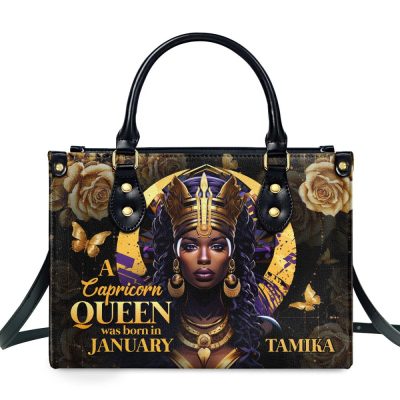 A Beautiful Queen - Personalized Leather Handbag