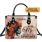 My Superpower - Personalized Leather Hand Bag Stb91