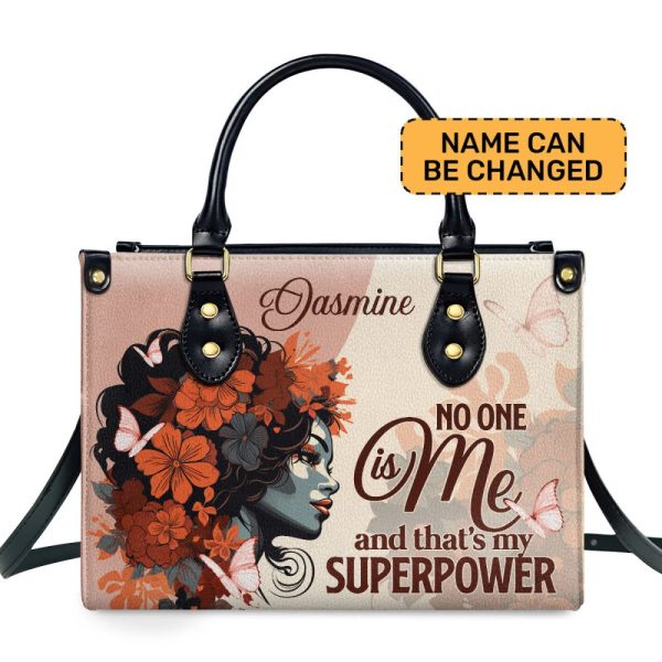 My Superpower - Personalized Leather Hand Bag Stb91