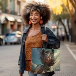 Afrofuturism - Personalized Leather Totebag